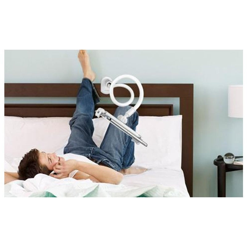 Supporto per tablet e cellulare con base a spirale a 360 gradi