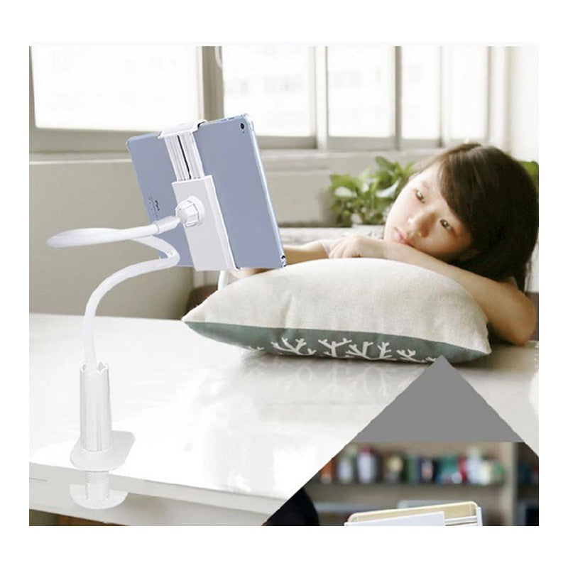 Supporto per tablet e cellulare con base a spirale a 360 gradi