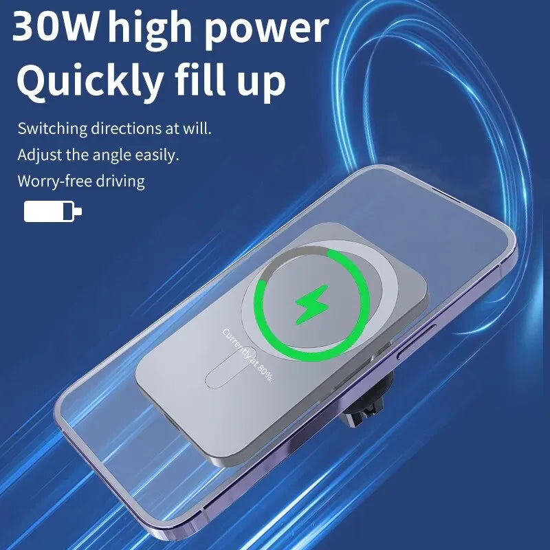 Supporto Auto MagSafe con Ricarica Wireless 30W