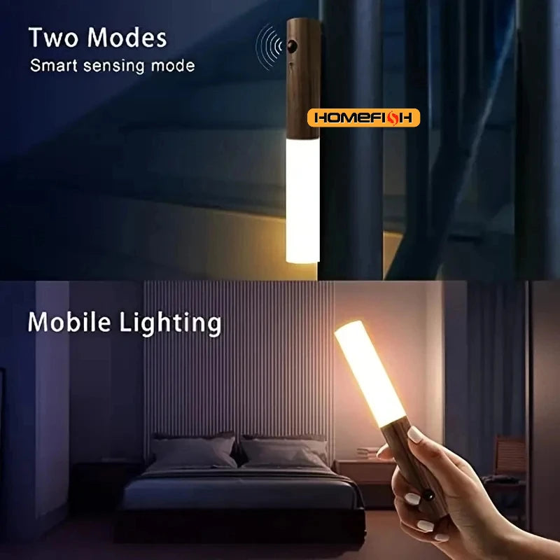 Lampada Notturna Intelligente a Sensore del Corpo, LED Ricaricabile