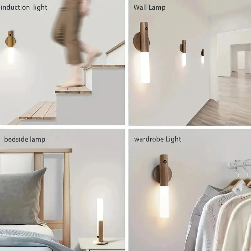 Lampada Notturna Intelligente a Sensore del Corpo, LED Ricaricabile
